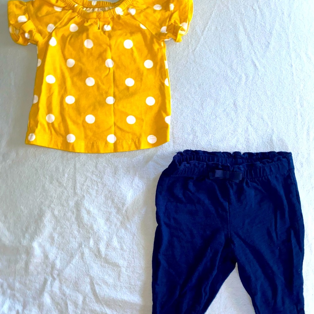 Baby girl shirt and pants set